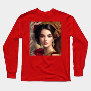 Portrait of young lady Long Sleeve T-Shirt